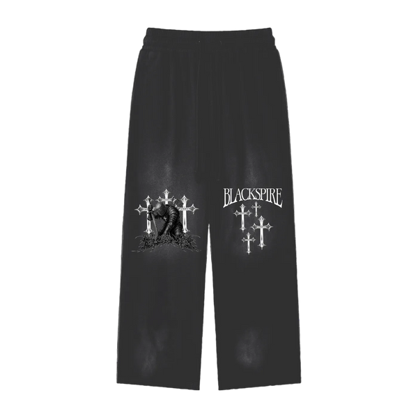 Blackspire Crusader black sweatpants relaxed fit gym joggers for weightlifting and cardio