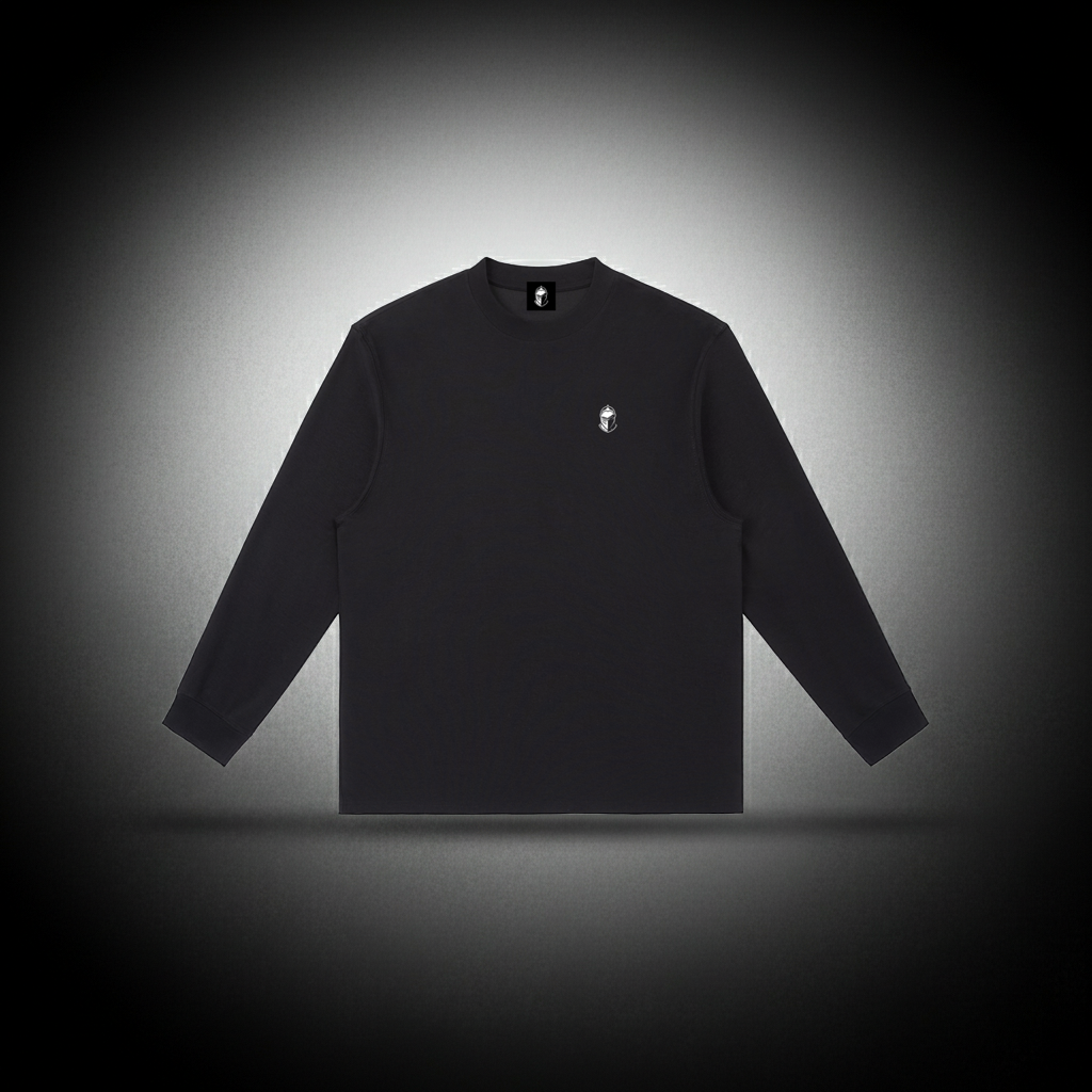 Blackspire Essential black long sleeve gym shirt workout top for lifters