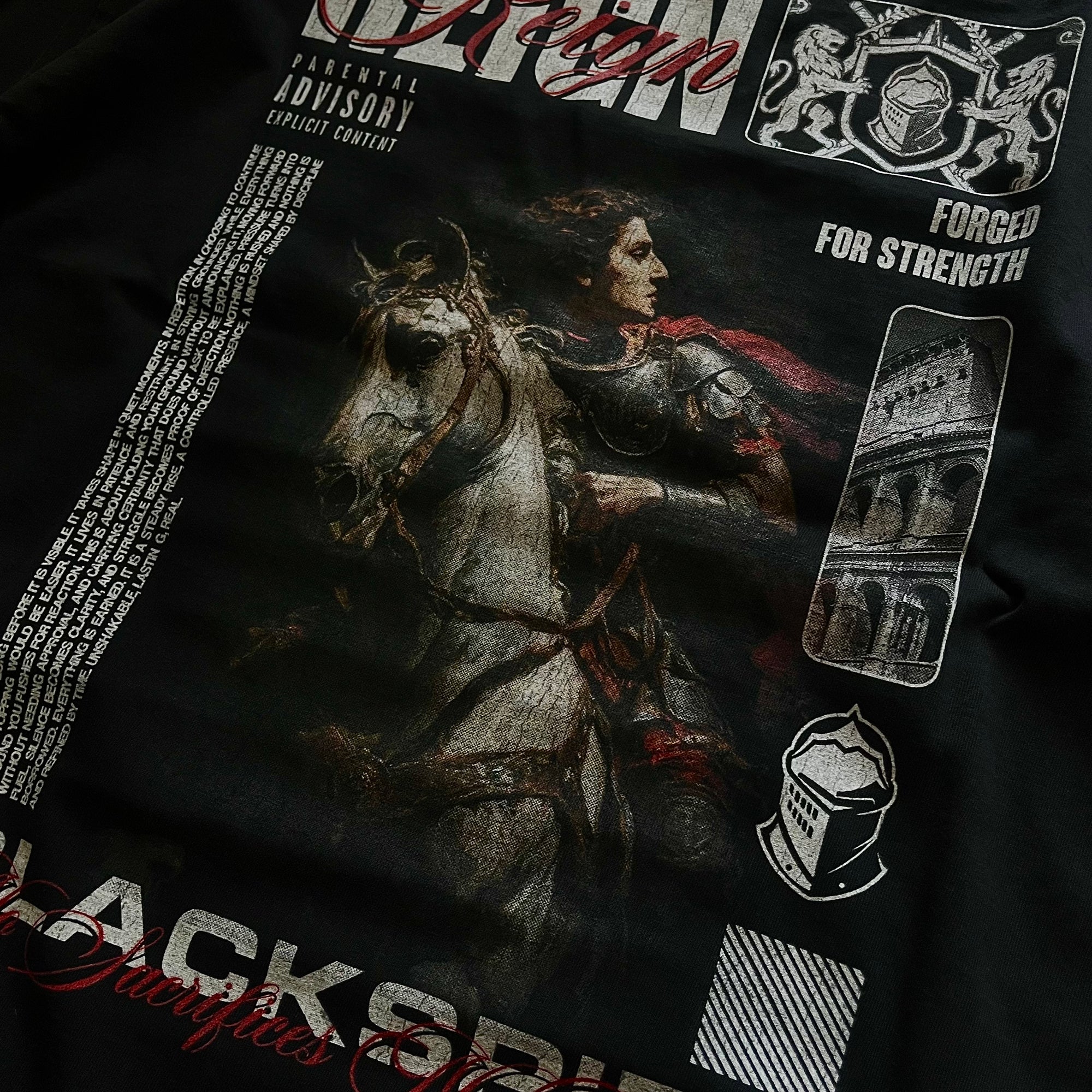 Blackspire black tee shirt reign V2 cotton pump cover for serious lifters