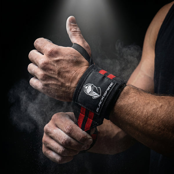 Blackspire wrist wraps black durable for wrist support and push workouts bench press